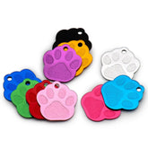 1009GP Wholesale 20Pcs Engraved Cat Puppy Pet ID Name Collar Tag Pendant Pet Accessories Bone/Paw Glitter Pet Decoration Dog Cat ID Tag